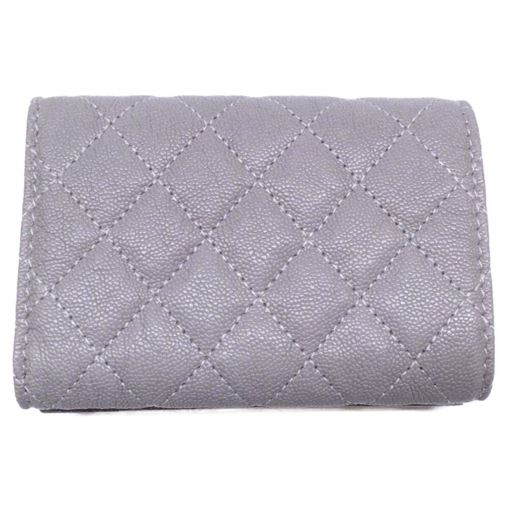 CHANEL Vintage Gray Caviar Leather Wallet - Picture 6 of 9